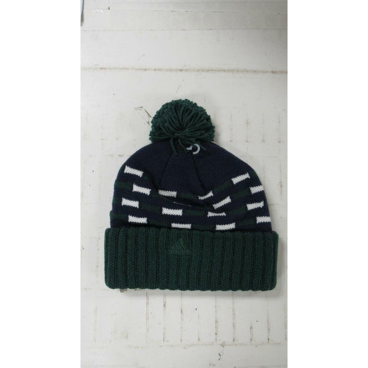 Utah Jazz Mens Size OSFA Navy Green Adidas Knit Beanie Hat Image 4