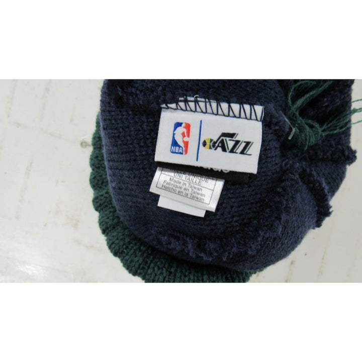 Utah Jazz Mens Size OSFA Navy Green Adidas Knit Beanie Hat Image 4