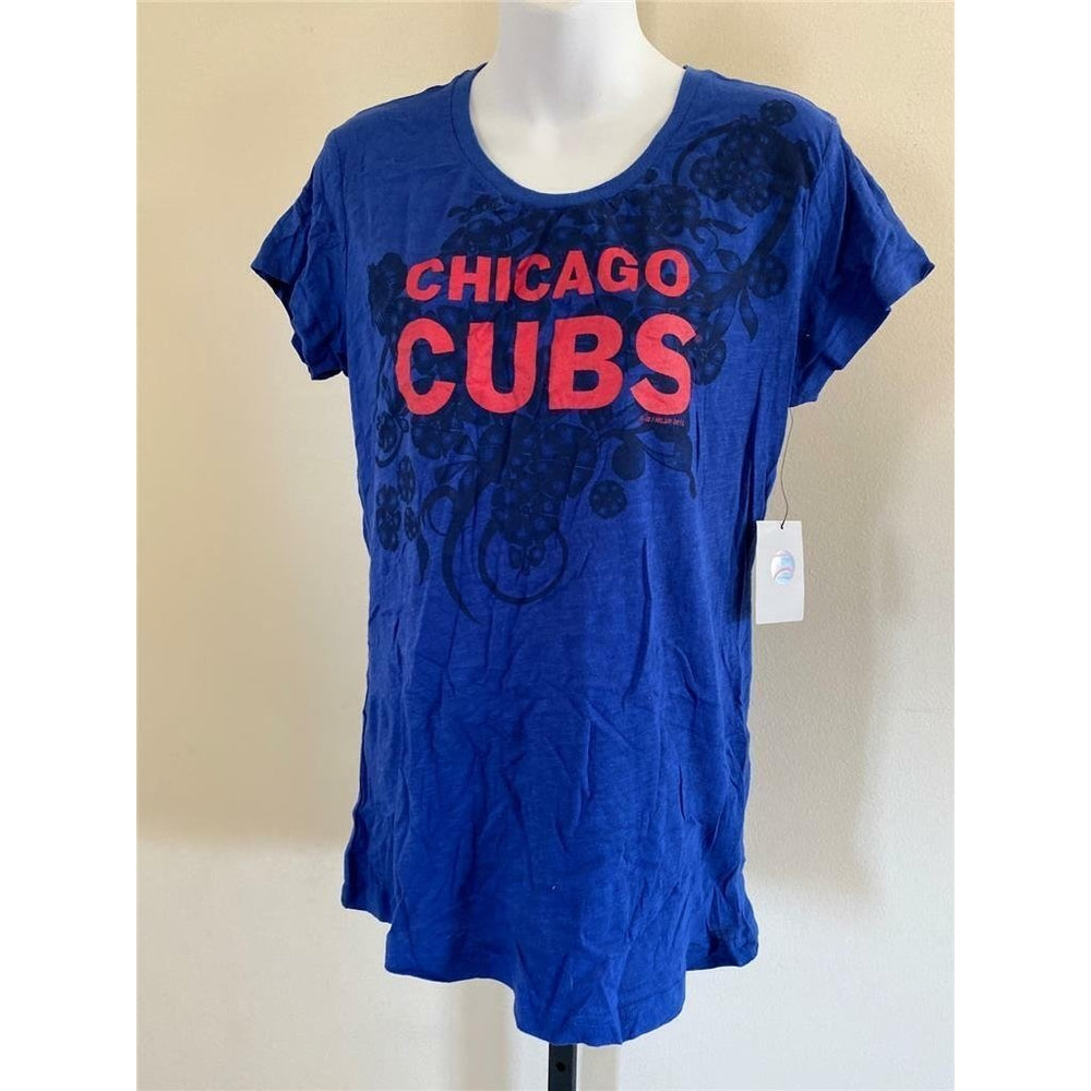 Chicago Cubs Girls Womens Size XL Blue Shirt Image 2