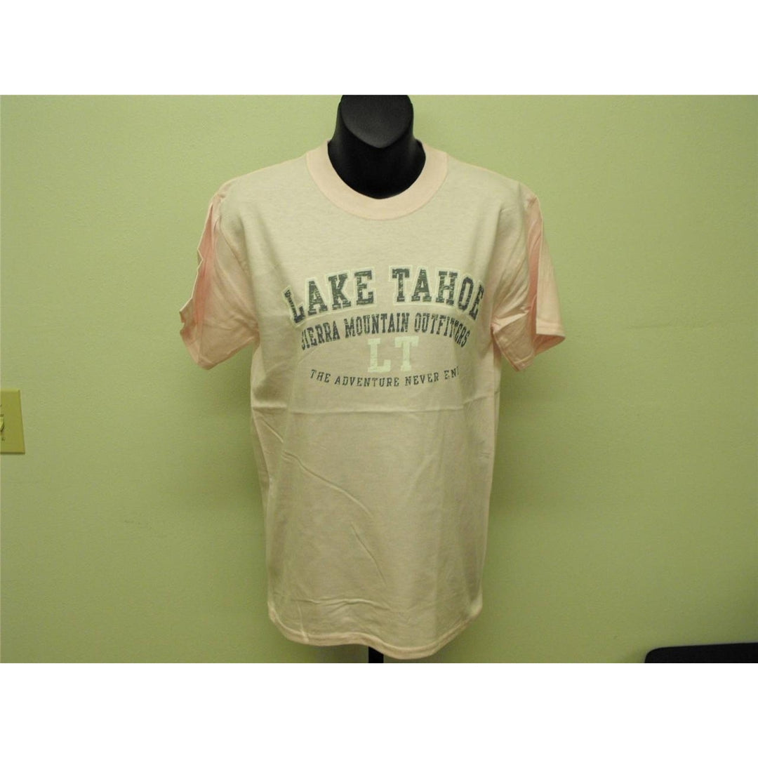 - LAKE TAHOE CALIFORNIA ADULT SMALL S PINK SHIRT BY J. AMERICA 63SK Image 1