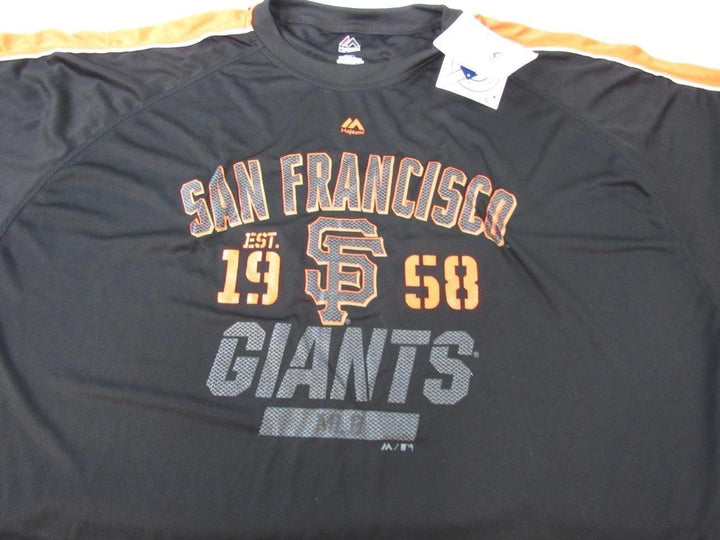 San Francisco Giants Mens Size 3XL Majestic Polyester Black Shirt Image 3