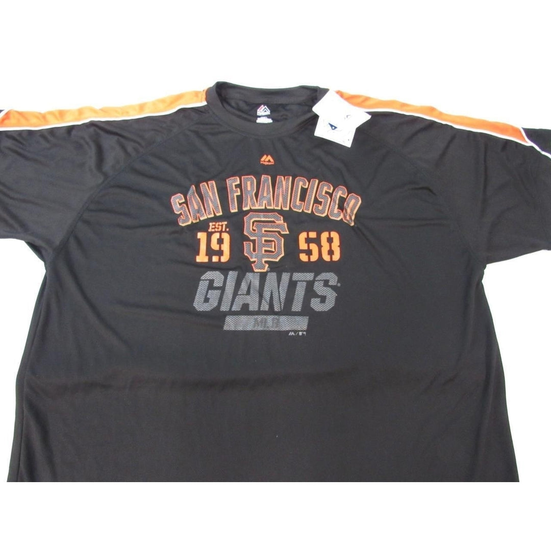 San Francisco Giants Mens Size 3XL Majestic Polyester Black Shirt Image 4