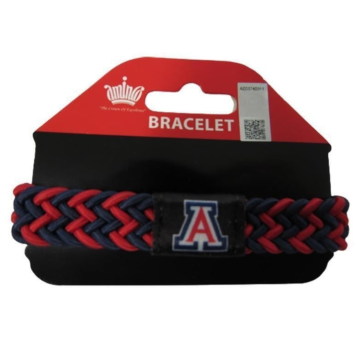 Arizona Wildcats Mens Unisex Team Braided Bracelet Image 1