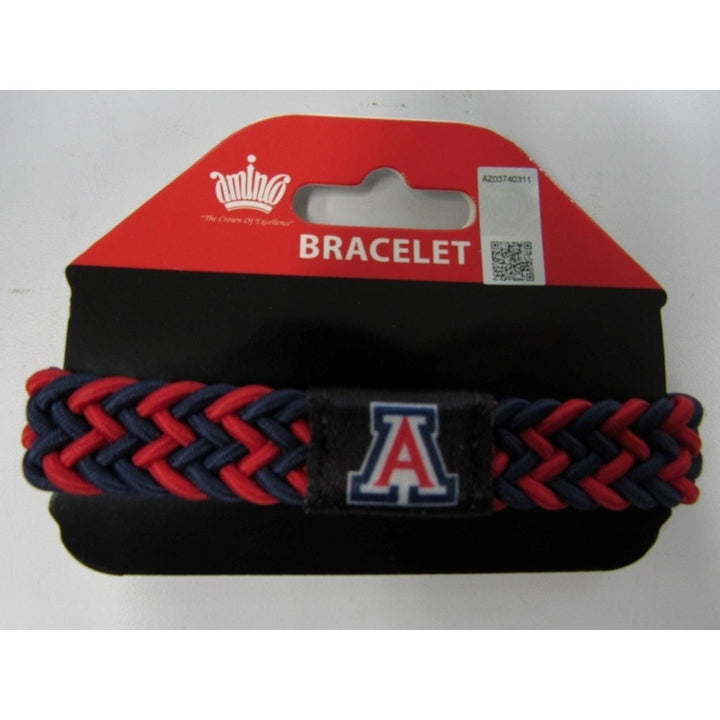 Arizona Wildcats Mens Unisex Team Braided Bracelet Image 2