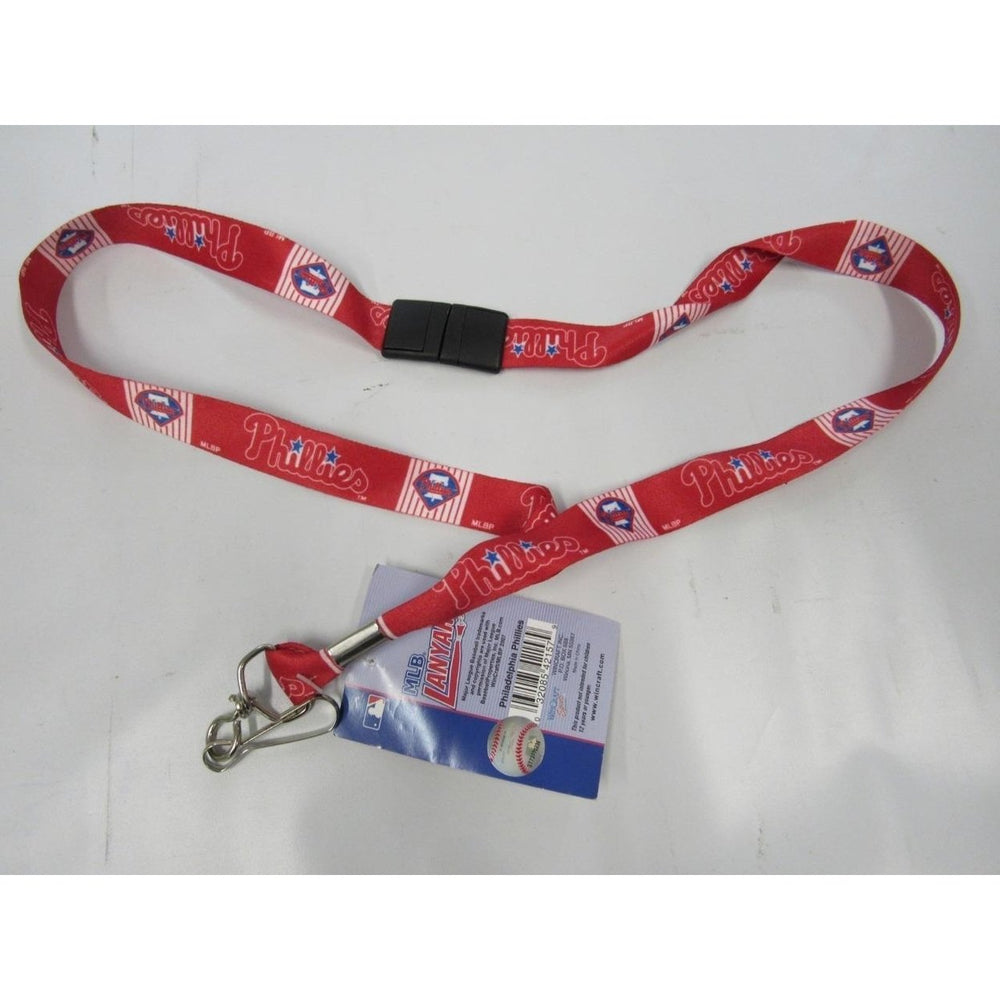 Official Philadelphia Phillies OSFA 24 Inch Red Lanyard Image 2