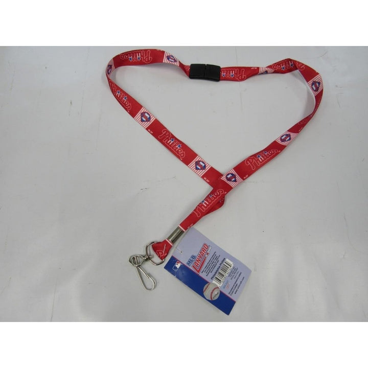 Official Philadelphia Phillies OSFA 24 Inch Red Lanyard Image 4