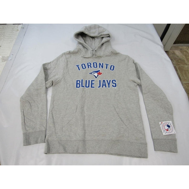 Toronto Blue Jays Mens Size L Large Gray Hoodie Image 4