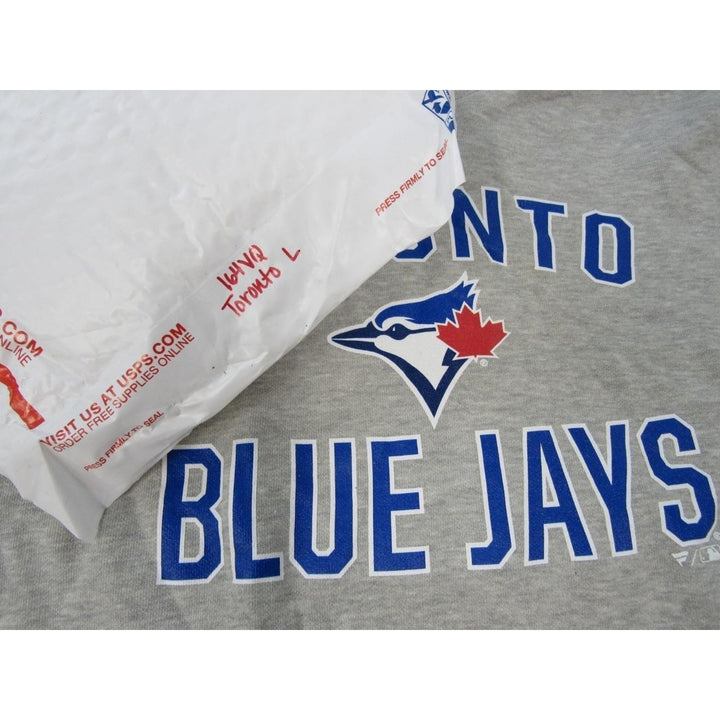 Toronto Blue Jays Mens Size L Large Gray Hoodie Image 4