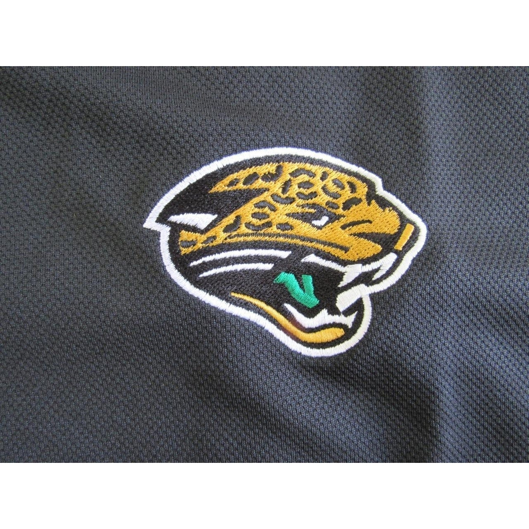 Jacksonville Jaguars Mens Size 4XL-Tall Black Majestic Polo Image 3