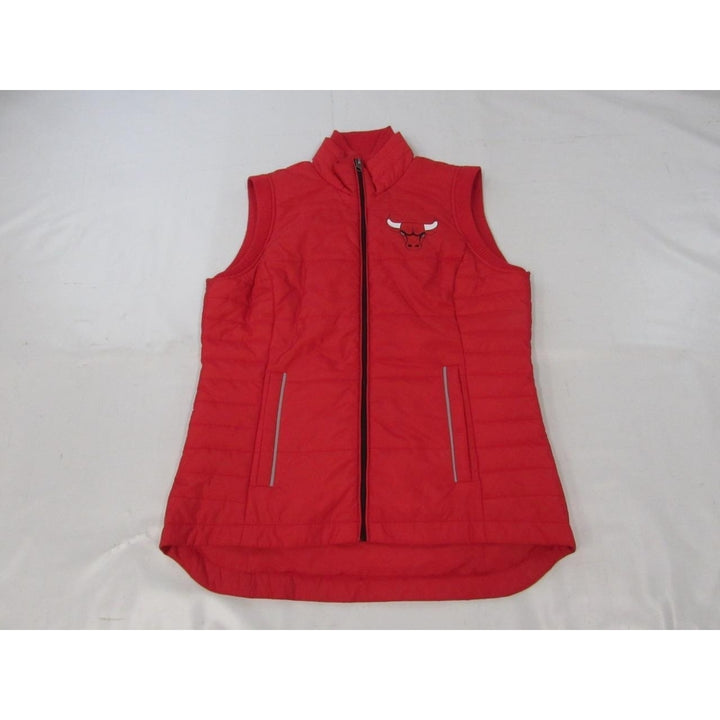 Chicago Bulls Womens Size S Small Red Full-Zip Vest Image 1