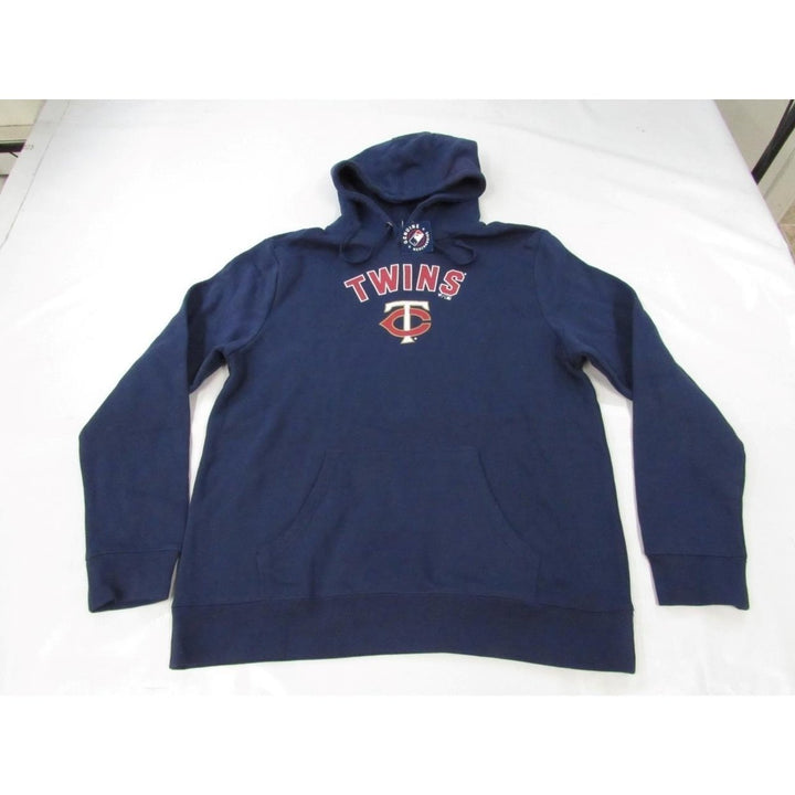 Minnesota Twins 18 Kenta Maeda Mens Size XL XLarge Navy Blue Hoodie Image 1