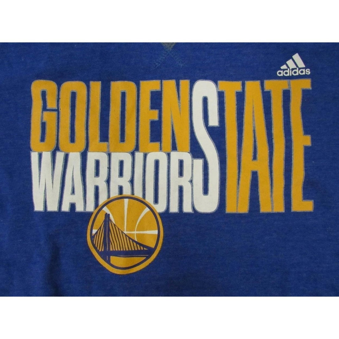 Golden State Warriors Womens Size L Blue Gray Adidas Sweatshirt 55 Image 3