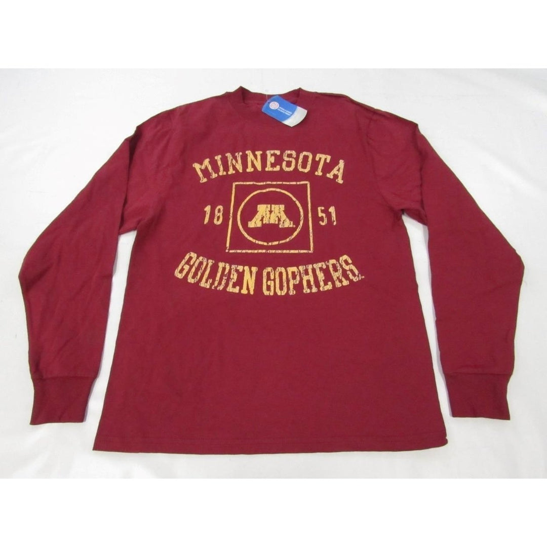 Minnesota Golden Gophers 1851 Mens Size S Small Maroon Long Sleeved Shirt Image 1