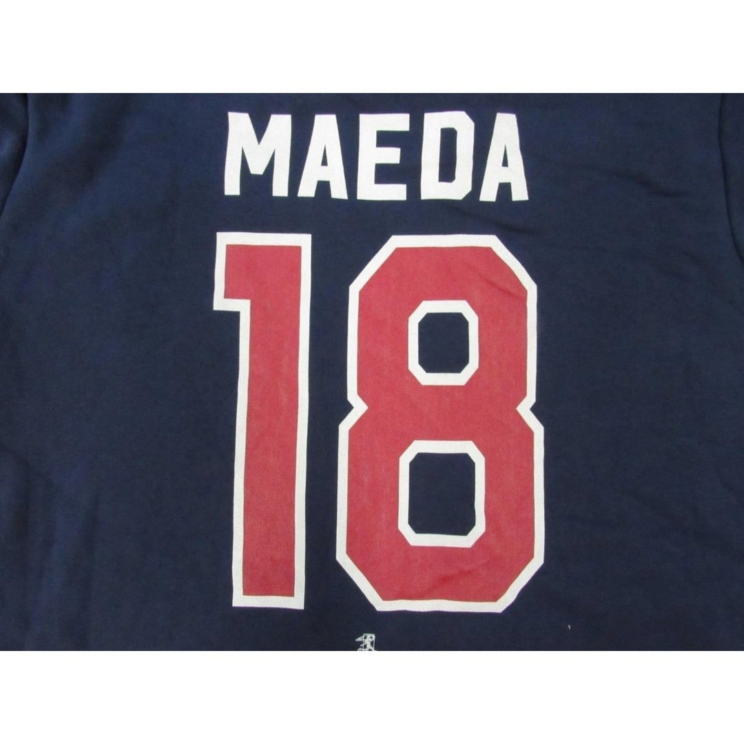 Minnesota Twins 18 Kenta Maeda Mens Size XL XLarge Navy Blue Hoodie Image 4