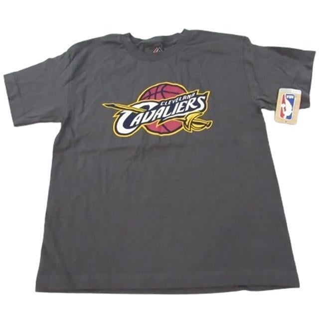 Cleveland Cavaliers YOUTH Size L Large Majestic Gray Shirt Image 1