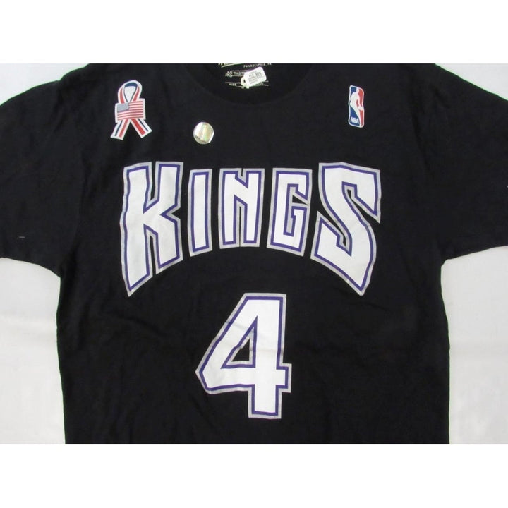 Sacramento Kings 4 Mens Size S Small Black Mitchell and Ness Shirt Image 3