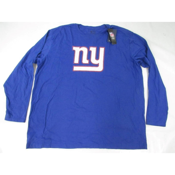 York Giants NY Mens Size 3XLT 3XLarge-Tall Blue Long Sleeved Shirt Image 1