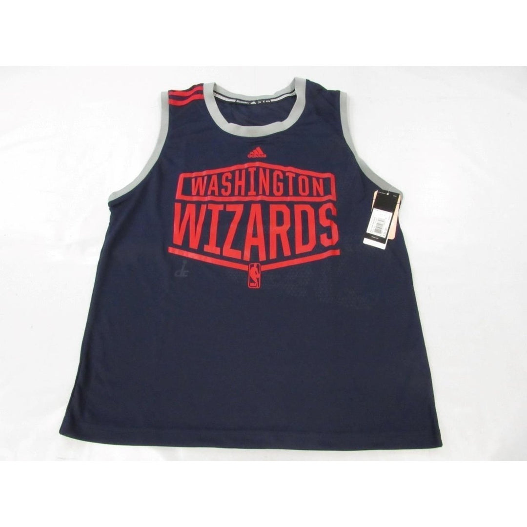 Washington Wizards DC Mens Size XL Blue Adidas Climalite Tank Shirt 35 Image 1