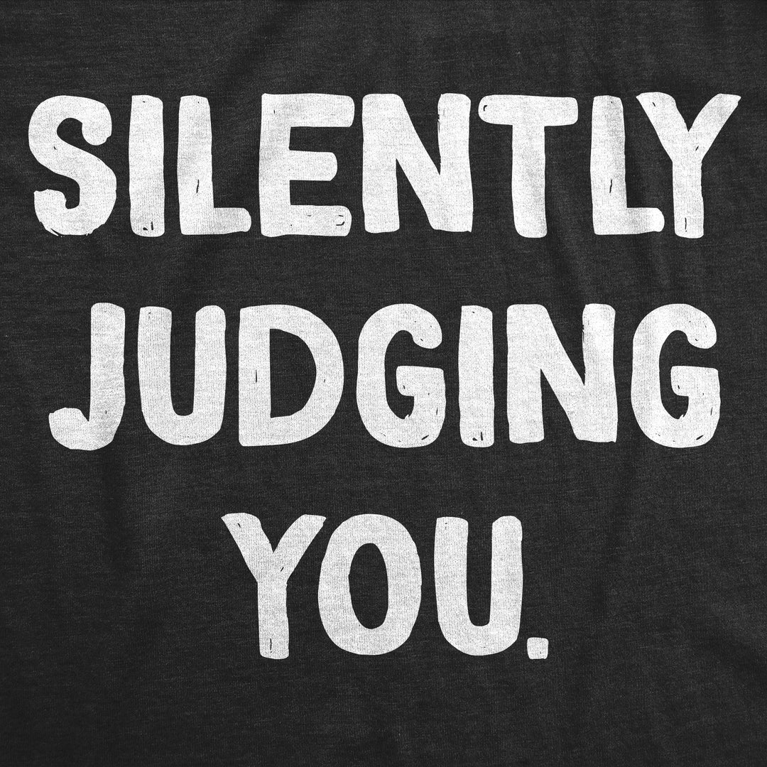 Silently Judging You Baby Bodysuit Funny Sarcastic Novelty Jumper For Infants Image 2