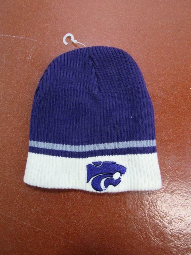 Kansas State Wildcats Kids Size OSFA Purple Beanie Hat Image 2