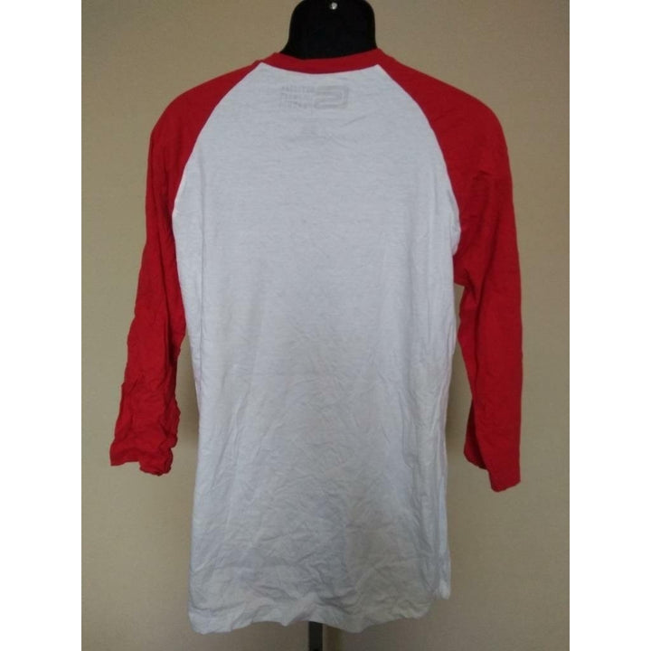 Minor Flaw Shelby Mens Size L Large White and Red Shirt Image 3