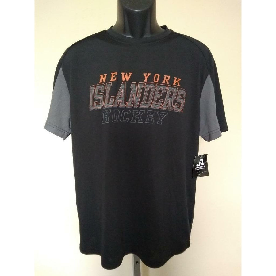 - York Islanders Mens Size M Medium Black J America Athletic Shirt Image 1