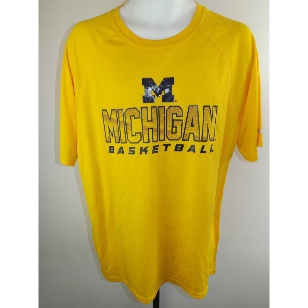 Michigan Wolverines Basketball Mens Size L Large Champion Performance Shirt Image 2