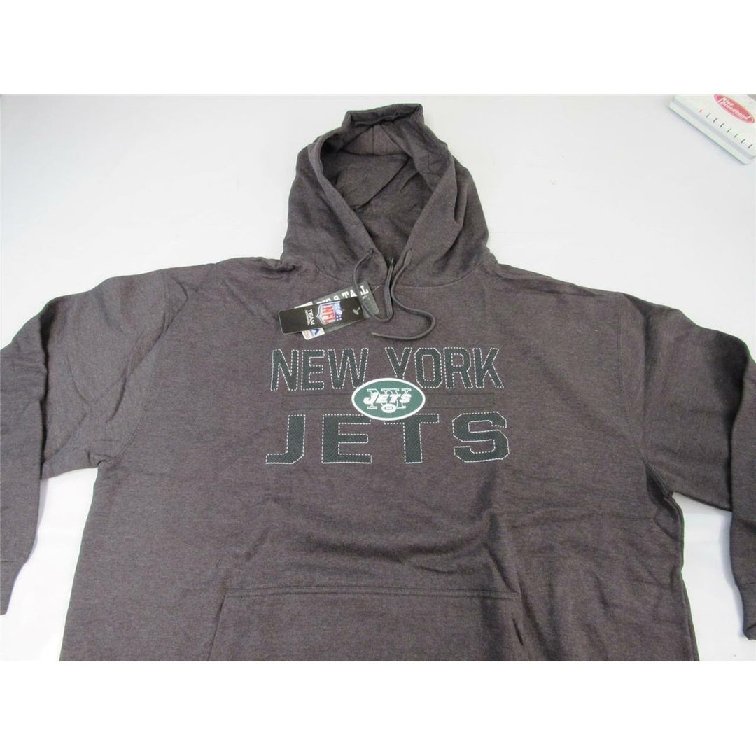 York NY Jets Mens Size 6XL Majestic Gray Hoodie Image 4