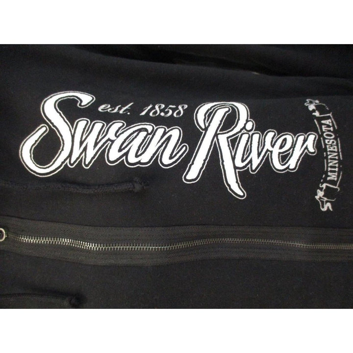 Swan River Minnesota MN Womens Size L Large Black Hoodie Image 3