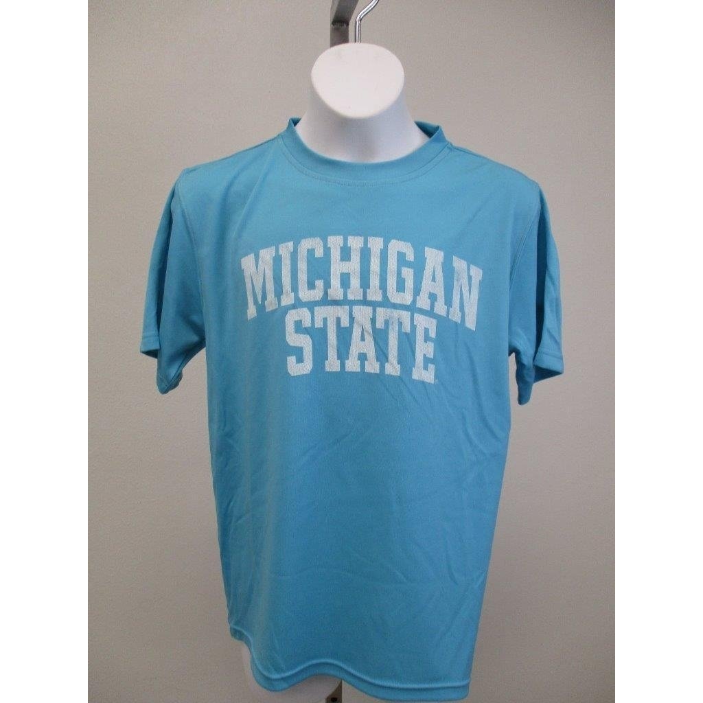 Michigan State Spartans Youth Sizes M Medium Teal Blue Sportswear Shirt Image 1