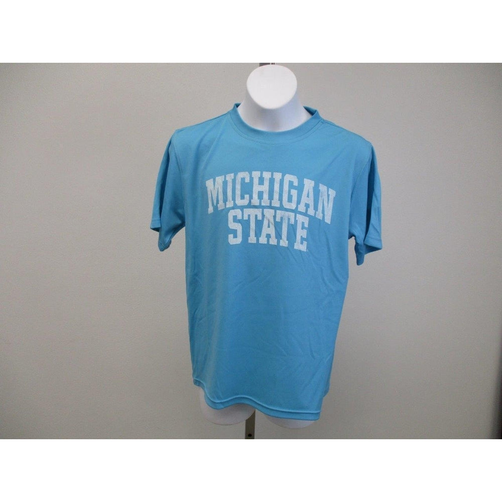 Michigan State Spartans Youth Sizes M Medium Teal Blue Sportswear Shirt Image 2