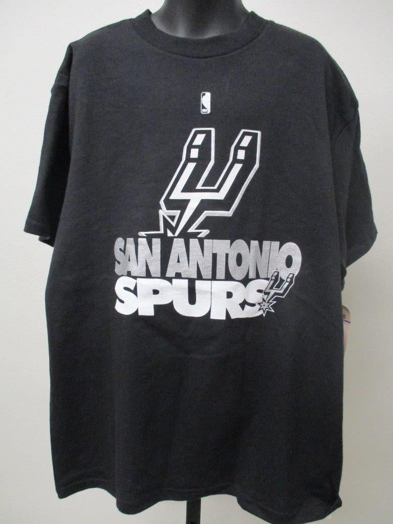 San Antonio Spurs Size Youth M Medium Black Majestic Shirt Image 1