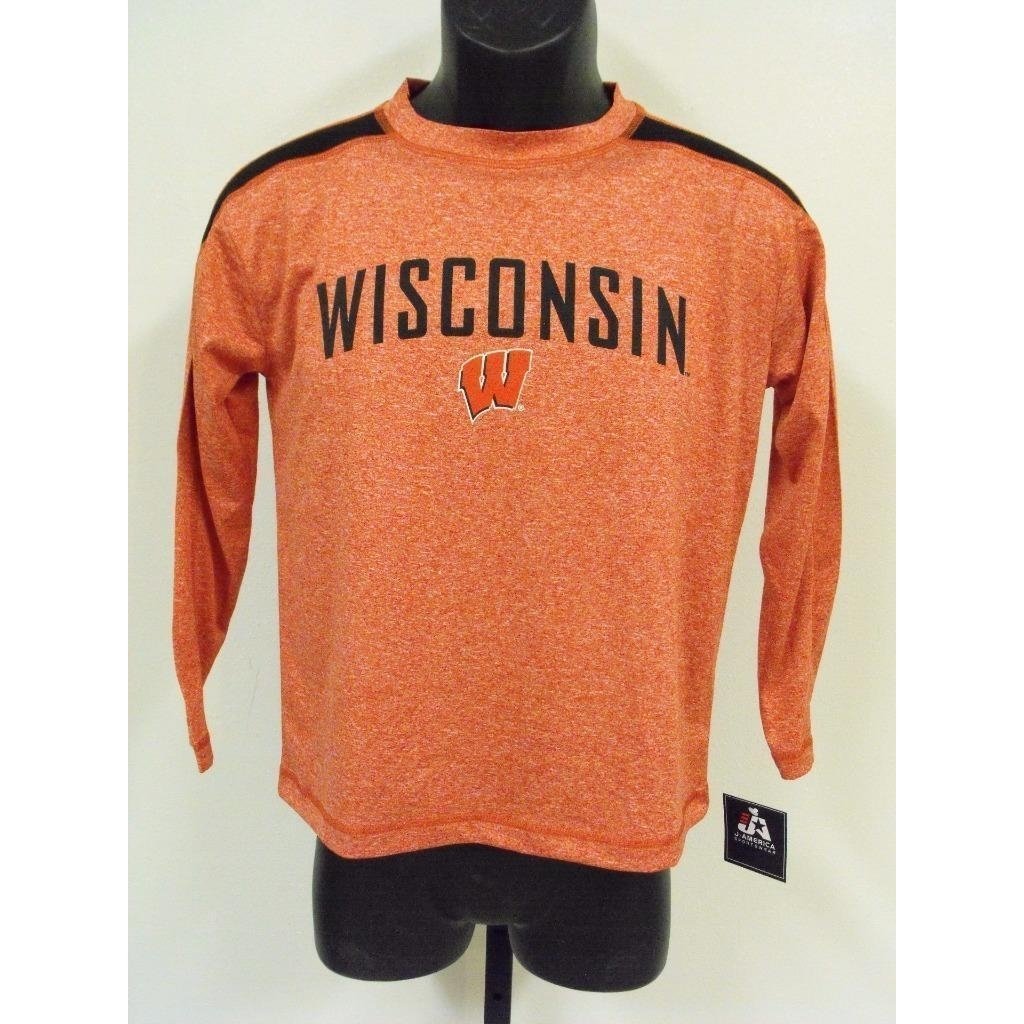 WISCONSIN BADGERS YOUTH SIZE M MEDIUM PERFORMANCE SHIRT 76BH Image 1