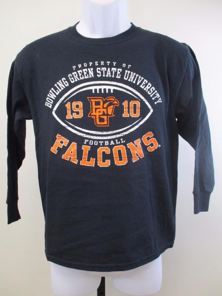 Bowling Green State Falcons Football Youth Size L Large Navy Shirt Image 1