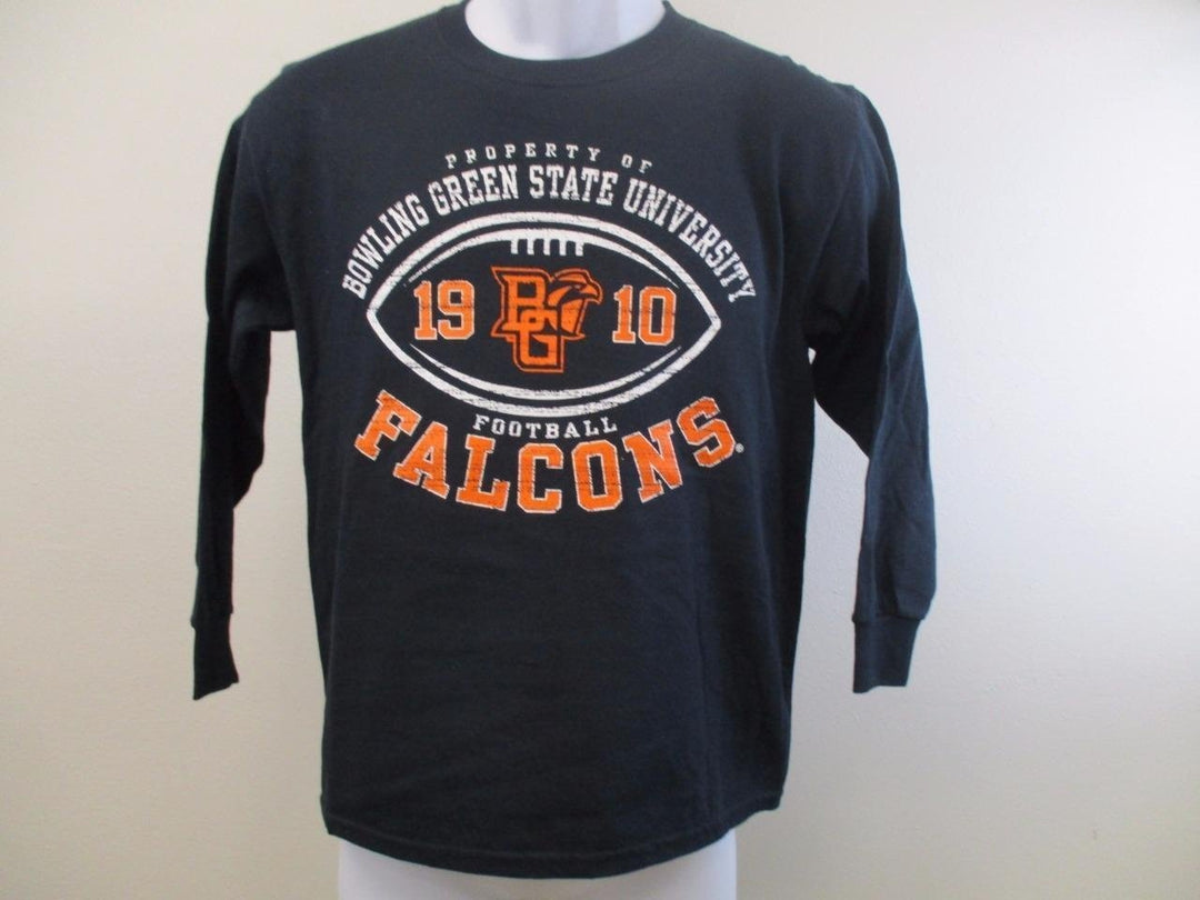 Bowling Green State Falcons Football Youth Size L Large Navy Shirt Image 2