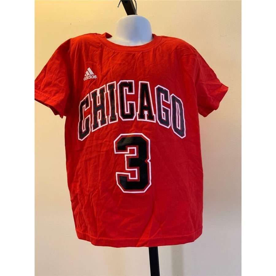 Chicago Bulls 3 Shaquille Harrison Kids Size L Large Red Adidas Shirt Image 1