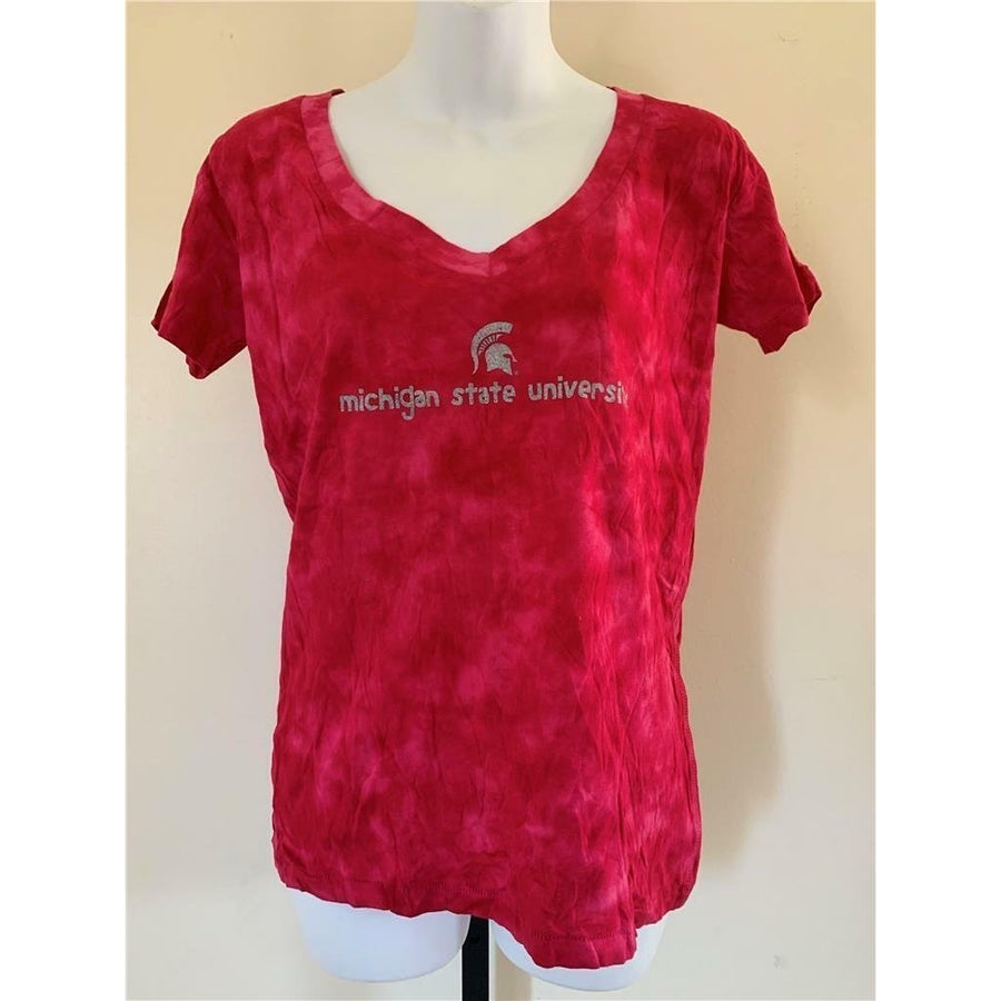 Michigan State Spartans Womens Size M Medium Pink Shirt Image 1