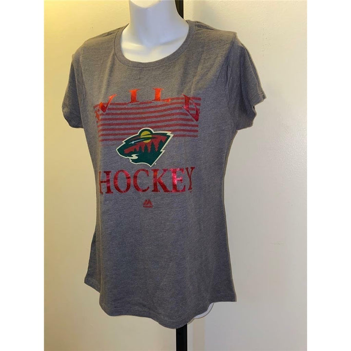 Minnesota Wild Womens Size L Large Gray Shirt Image 2