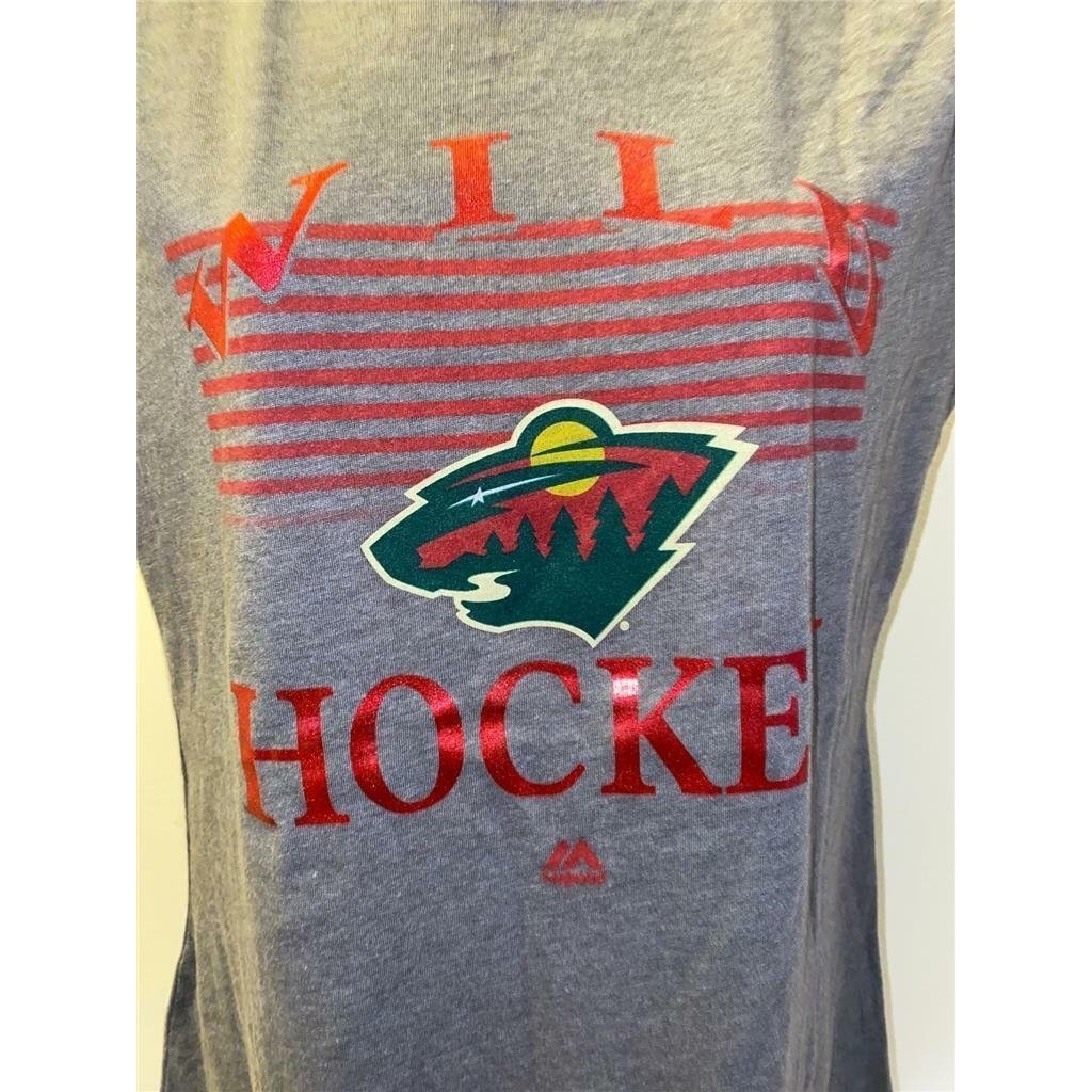 Minnesota Wild Womens Size L Large Gray Shirt Image 3