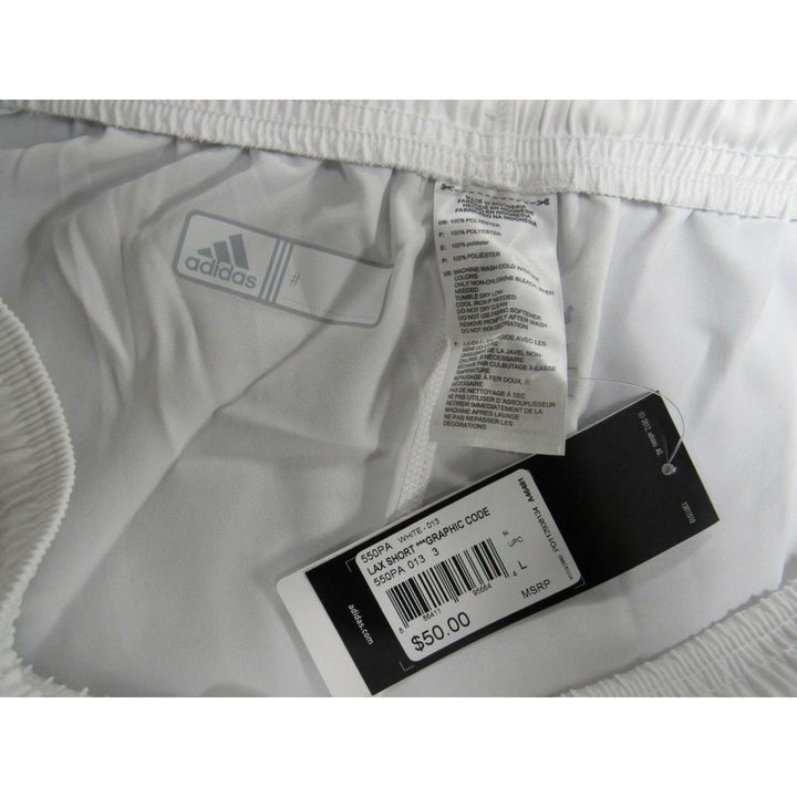 Adidas Mens Size L Large White Gym Workout Shorts 50 Image 4