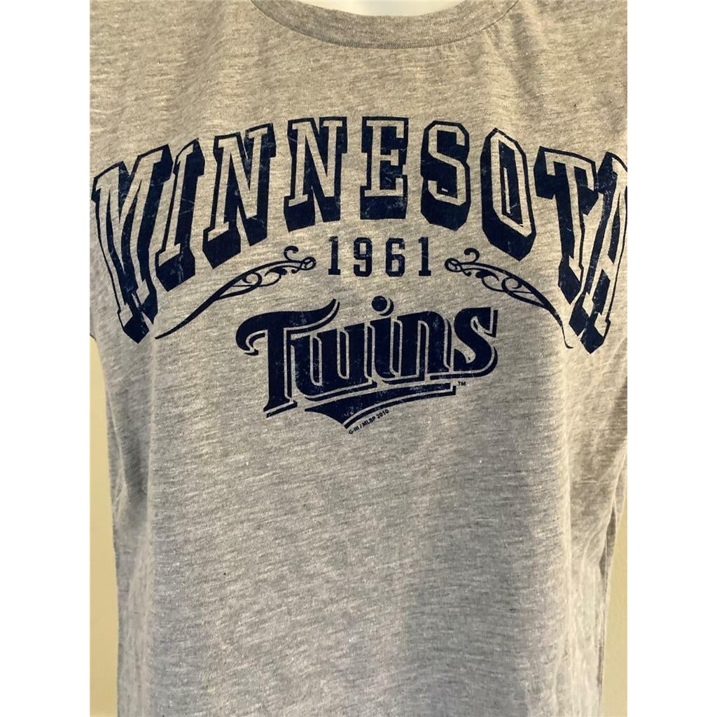 Minnesota Twins Womens Size L Large Gray Shirt Image 3