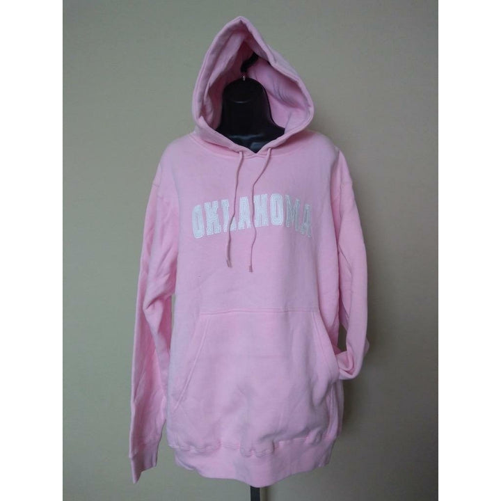 -Minor Flaw Oklahoma Sooners Mens Size M Medium Pink Hoodie Image 1