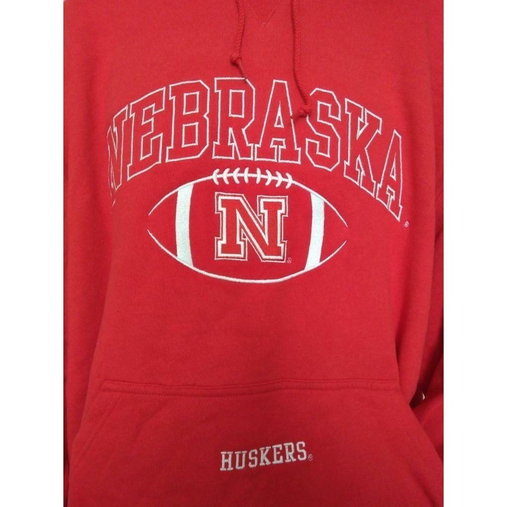 Nebraska Cornhuskers Mens Size XL Red Hoodie Image 2