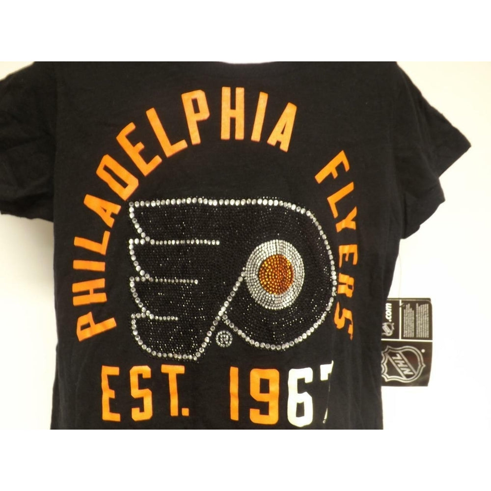 Philadelphia Flyers Hockey Womens Size S SmallBlack GIII Shirt Image 2