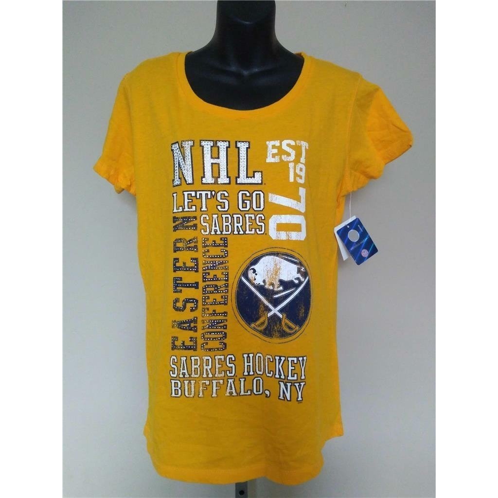 Minor Flaw Buffalo Sabres Womens Size XL Yellow Alyssa Milano Shirt Image 1