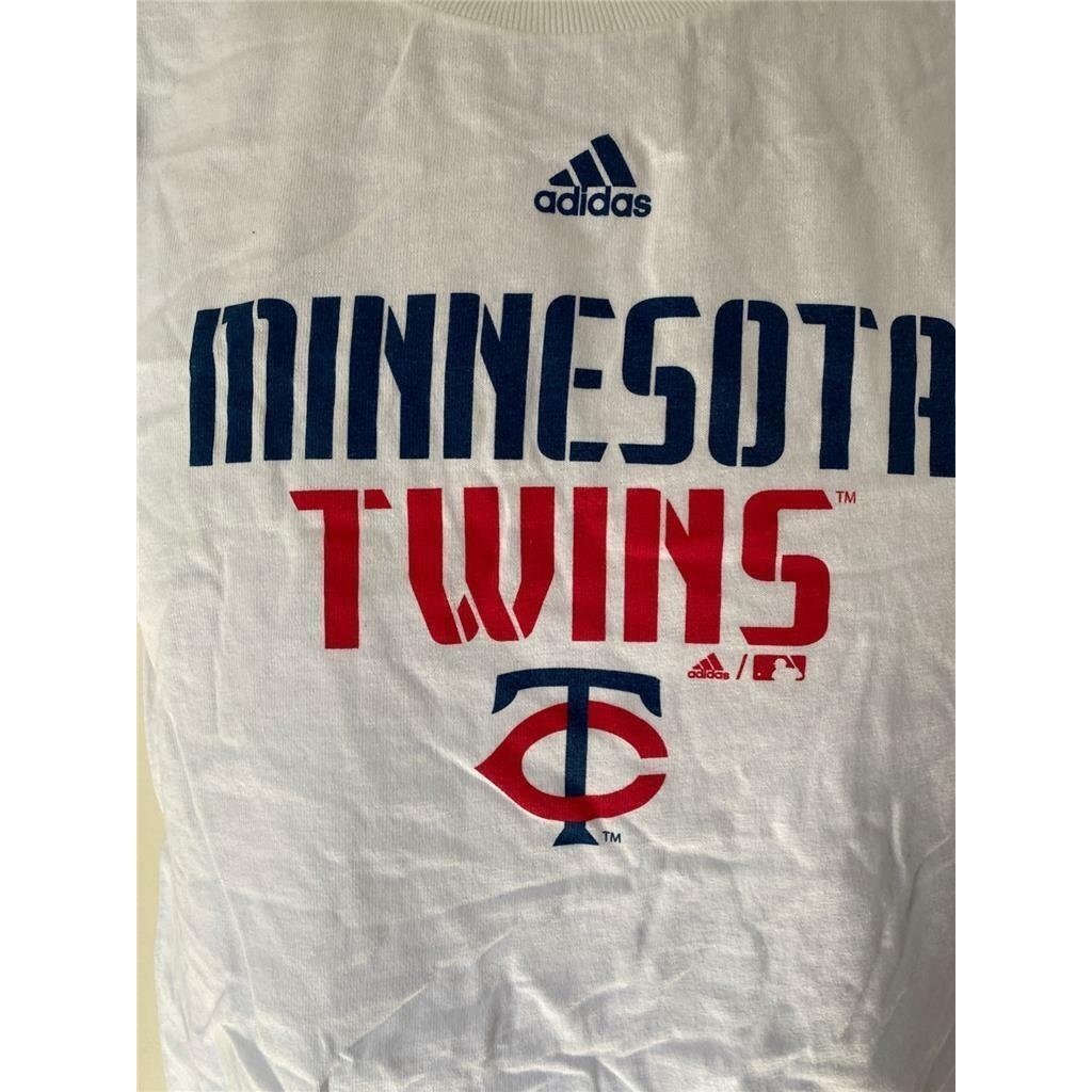 Minnesota Twins Youth Size S Small White Adidas Shirt Image 3