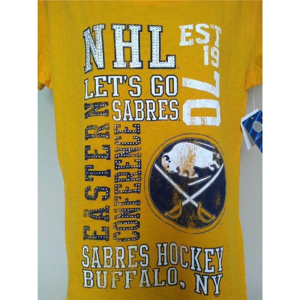 Minor Flaw Buffalo Sabres Womens Size XL Yellow Alyssa Milano Shirt Image 2