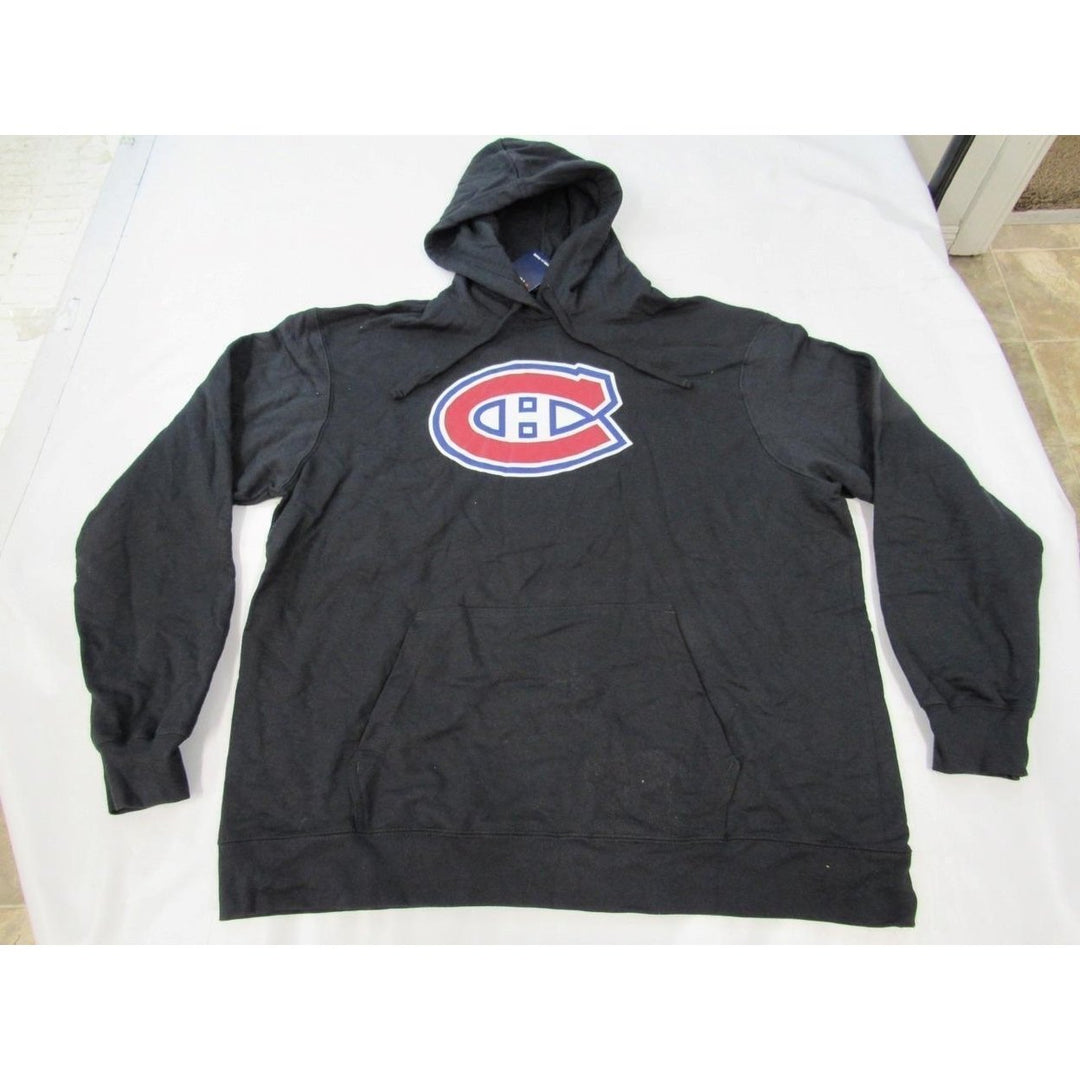 Montreal Canadiens Mens Size XL XLarge Black Hoodie Image 1