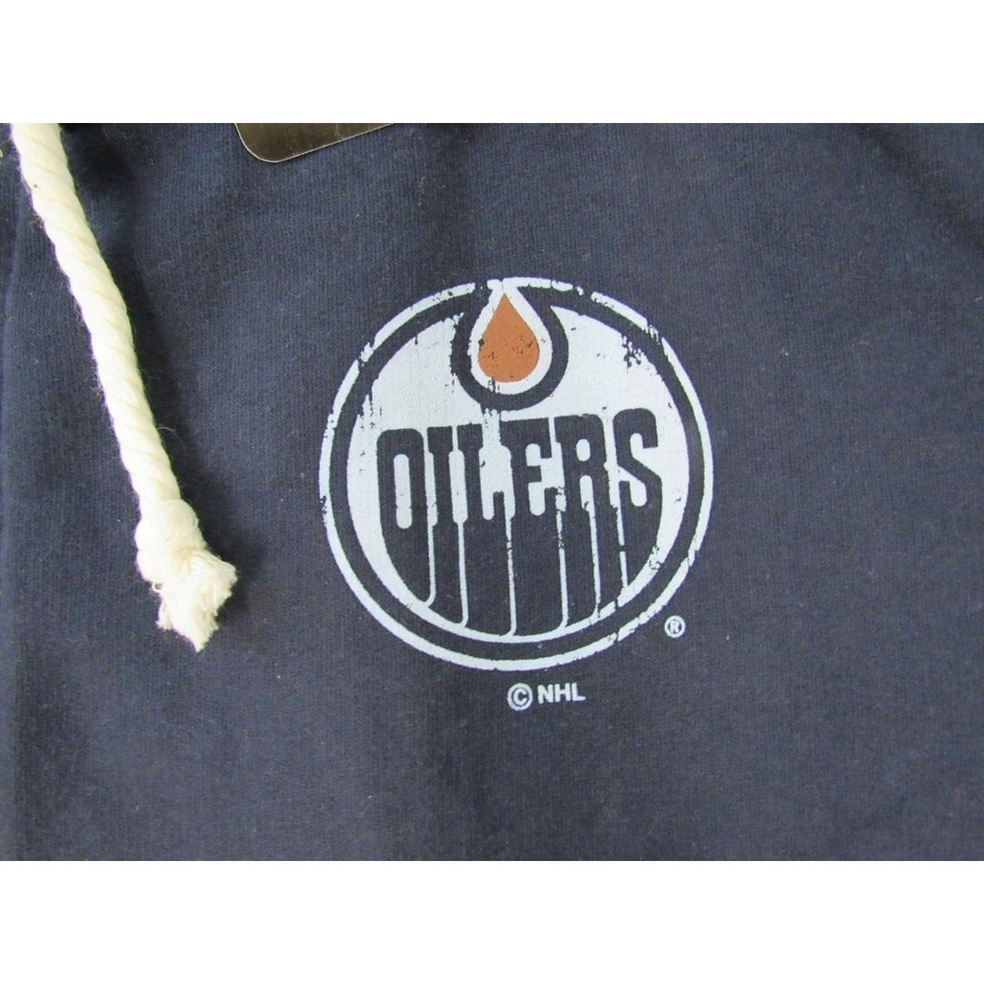 Edmonton Oilers Mens Size 1XL Big and Tall Blue Gray Full Zip Jacket Hoodie Image 3