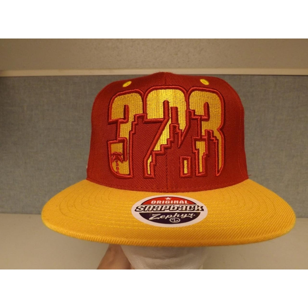 LA California "323" Area Code Flatbrim Size OSFA Snapback Flatbrim Hat 27 Image 2